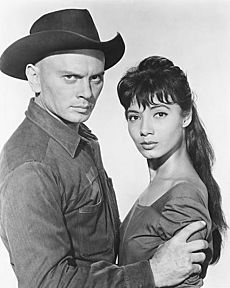 Rosenda Monteros and Yul Brynner in The Magnificent Seven (1960)