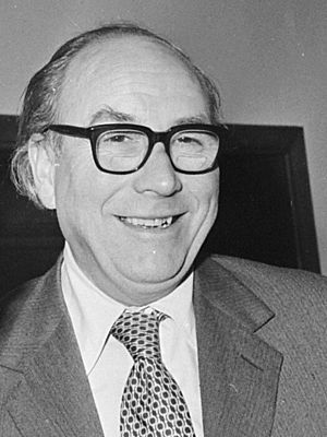 Roy Jenkins, President of the European Commission, at the Catshuis in The Hague
