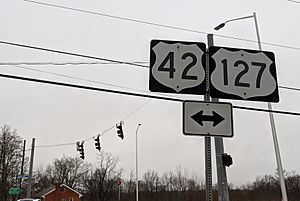 Sign for US42 US127