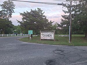 Sign stating the community's name