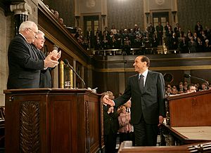 Silvio Berlusconi to a joint session of Congress