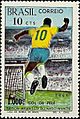 Stamp of Brazil - 1969 - Colnect 196472 - Edson Arantes do Nascimento Pele