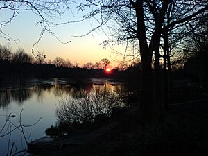 Sunset over Sykes' Reservoir