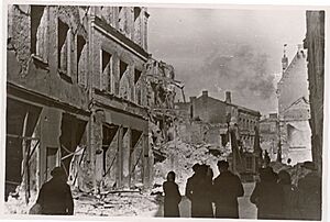 TLA 1465 1 973 Varemetes Harju tänav, vasakul Kuld Lõvi varemed 1944