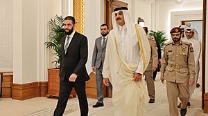 Tamim bin Hamad Al Thani met with Ahmed al-Sharaa, April 2025