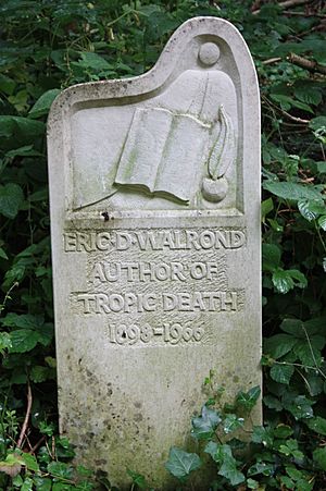 The grave of Eric D Walrond, Abney Park Cemetery, London