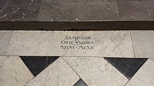 Tomb marker - Sampson Bishop of Worcester
