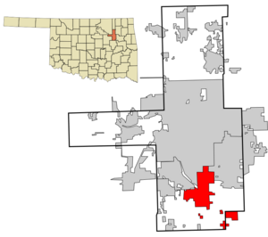 Location of within Tulsa County, and the state of Oklahoma