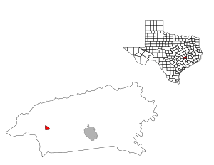 Location of Burton, Texas