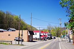 West Virginia Route 10 (Old Logan Road) in West Logan, April 2018