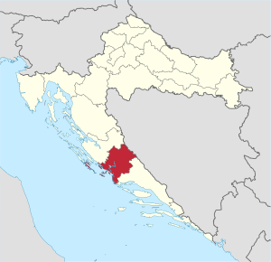 Šibenik-Knin Region within Croatia