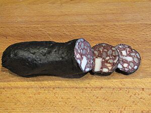 -2021-07-24 Black pudding sausage, Trimingham, Norfolk