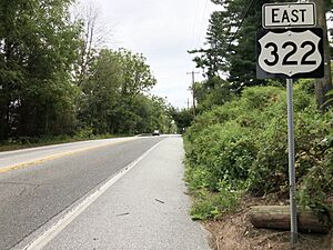 2022-09-05 15 41 19 View east along U.S. Route 322 (Downingtown Pike) just east of Frank Road in East Bradford Township, Chester County, Pennsylvania