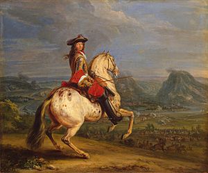 Adam Frans van der Meulen - Louis XIV at the taking of Besançon (1674)