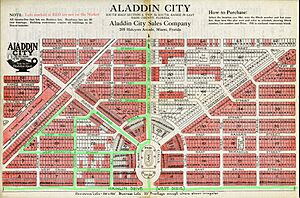 Aladdin City Florida Land Boom Map 1927
