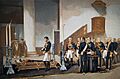 Amadeo I frente al féretro del general Prim de Antonio Gisbert 1870