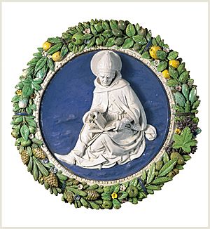 Andrea Della Robbia San Agustin Colección Carmen Thyssen-Bornemisza en depósito en el Museo Thyssen-Bornemisza ca 1490