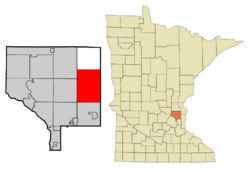 Location of the city of Columbuswithin Anoka County, Minnesota