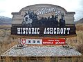 Ashcroft's welcome sign