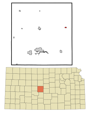 Location within Barton County and Kansas