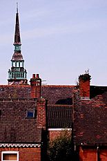 Bell tower of former Greenheys School in Moss Side, Manchester