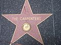 Close-up photograph of the Carpenters' star on the Hollywood Walk of Fame