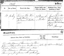 Christian Mortensen birth record