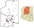 Coconino County and Yavapai County Arizona Incorporated and Unincorporated areas Sedona Highlighted 0465350