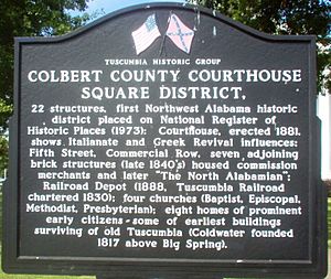 Colbert County Courthouse Square District Marker
