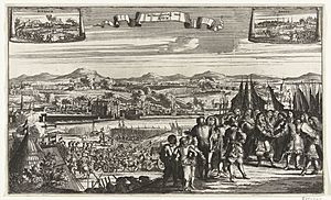 De verovering van Bonn door Willem III, 1673 De Verovering van Bon (titel op object), RP-P-OB-82.382.jpg