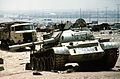 Destroyed Iraqi T-55 on highway between Basra & Kuwait City 1991-04-18 1