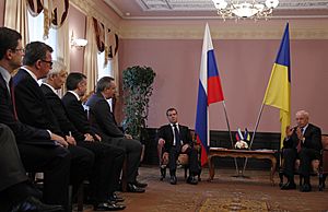 Dmitry Medvedev and Nikolay Azarov 27 June 2012 02