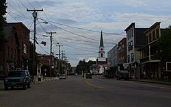 Downtown Morrisville, looking east along Main Street