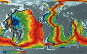 Earth seafloor crust age 1996 - 2
