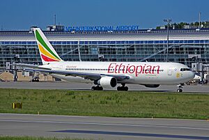 Ethiopian Airlines Boeing 767-300ER (ET-AMG) at Lviv International Airport