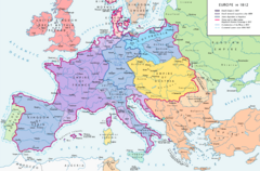 Europe 1812 map en