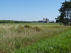 Most of Aurora is fairly flat with heavy soil, like this farm west of Gilman.