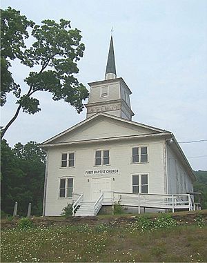 The First Baptist Church in Wellsburg, built by settlers in the 1790s