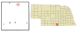 Location of Upland, Nebraska