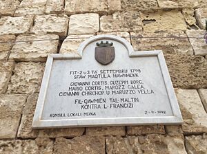 French Mdina plaque