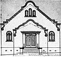 Front elevation of the new brick church to be erected at Greenslopes for the Baptist Union of Queensland, 1933