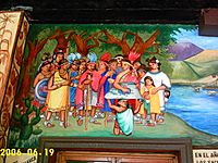 Mural depicting the foundation of Chiautempan