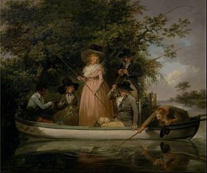George Morland - A Party Angling - Google Art Project