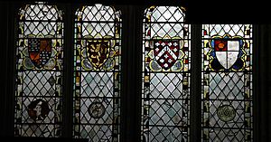 Gloucester, east window coats of arms