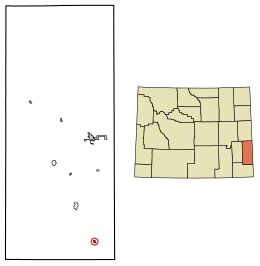 Location of La Grange in Goshen County, Wyoming.