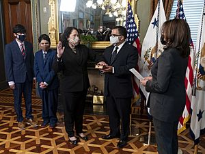 Isabel Guzman swearing in (51131106150) (cropped)