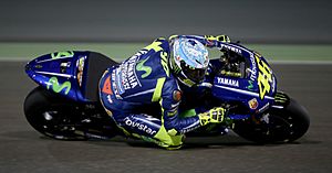 Italian professional motorcycle racer and multiple MotoGP World Champion Valentino Rossi in action in the day 1 of Qatar test at the Losail International Circuit. (33220830442)