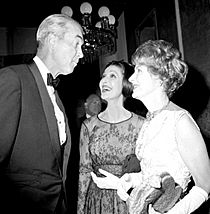 Jimmy stewart, loretta young and irene dunne in 1962