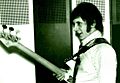 John Entwistle backstage with a bass guitar
