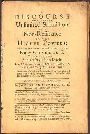 Jonathan Mayhew - Discourse concerning Unlimited Submission